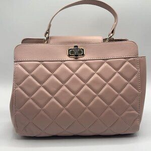 Badgley Mischka diamond quilted satchel, and crossbody strap